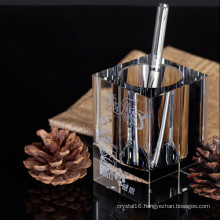 High Intensity K9 Crystal Glass Pen Holder